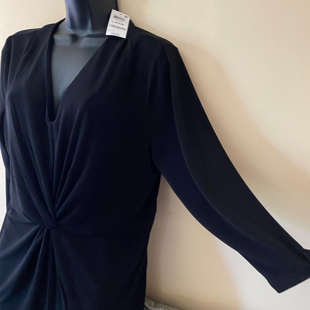 Alfani black twist front top